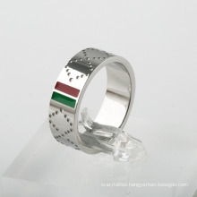 Luxury G Ring Stainless Steel G Brand Red Green Titanium Ring